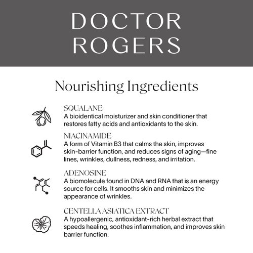 Doctor Rogers Face Cream Moisturizer | Hydrating Facial Cream for Women & Men | Niacinamide, Shea Butter & Squalane | Anti-Aging & Moisturizing Lotion | Suitable for Sensitive & Dry Skin | 50ml