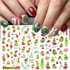12 Sheets Christmas Nail Art Stickers Xmas Nail Decals 3D Winter Cute Cartoon Santa Claus Santa Elk Snowflake Reindeer Nail Stickers for Christmas Nail Designs Decorations Manicure Tips Charms