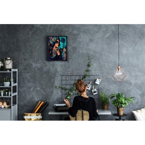 Komking Paint by Number for Adults Kids, Paint by Numbers Kits on Canvas Painting Kit for Art Crafts Gift, Magic Cat 16x20inch Without Frame