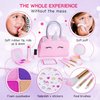 Pretend Play Makeup Kit for Little Girls with Unicorn Purse: Fake (Not Real) Make up Toy Set for Toddlers and Kids - Includes Hair and Nails Accessories, Baby Girl Toys Princess Toddler Gift Set