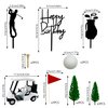 Golf Cake Decorations Golf Cart Cake Toppers Heading for The Green Cake Topper for Golfers with Cart Flag Golf Ball for Golf Theme Party Supplies (White)