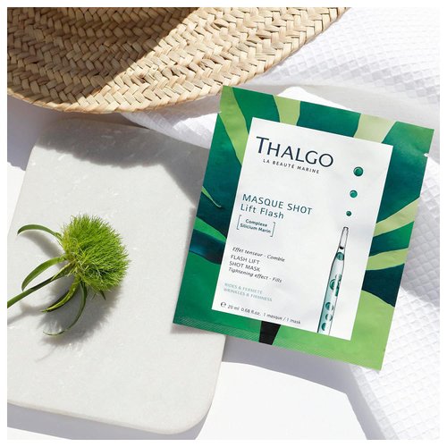 THALGO THALGO Marine Skincare, Flash Lift Shot Mask, Marine Silicon and Seaweed Sugar Face Mask, 1 Mask, 20ml, 0.68 fl. oz.