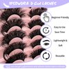 IFSOWDRA Mink False Lashes Dramatic D Curl Strip Lashes Wispy 20mm/25mm Long Full False Lashes Pack, 3D Mink Cat Eye False Eyelashes Natural Look