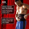 McDavid Waist Trimmer Belt for Men, Sweat Band & Back Support, Improved Posture for Workouts, Black