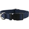 Cotton Web Adjustable Dog Collar 4 Sizes Blue (Small: Neck 11.5"-15.5"; Width 1/2")