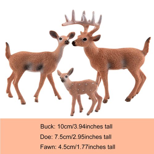TUPARKA 9Pcs Forest Animals Set, Miniature Figures Woodland Animals Deer Figurine, Dog, Rabbit, Bear Figure Miniature Animals Woodland Cake Toppers