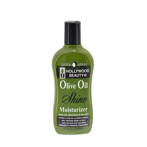HOLLYWOOD BEAUTY Olive Oil Shine Moisturizer Shine and Moisturizer in One Step 12oz/355ml