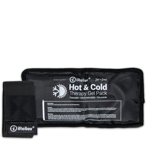 Ice Pack for Hot & Cold Therapy Gel Pack - Hot & Cold Relief, Reusable, Freezable & Microwaveable, Pain & Muscle Soreness, Arm, Leg, Knee, Shoulder, Back Pain Relief, Compression Pack & Strap