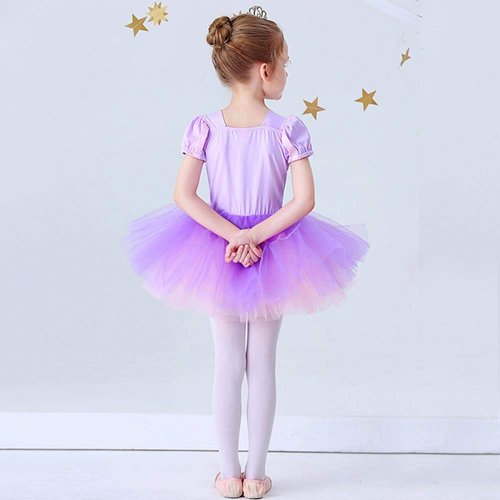 Dressy Daisy Princess Ballet Tutu Dress Fancy Dance Wear Ballerina Costume Outfit Dancewear for Little Girls Size 7-8 Purple 074