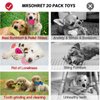 MRSOHRET 20Pcs Puppy Chew Toys for Teething, Dog Chew Toys with Rope Toys, Pet Dog Toothbrush, Treat Balls, Dog Plush Toys and Squeaky Toys for Small Medium Dogs, Cute Dog Toy with Basket