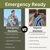 [4 Pack] Oversized Emergency Blanket 71”x142” | Emergency Mylar Blankets | Survival Blanket for Survival Supplies, Camping, Hiking, or Emergencies