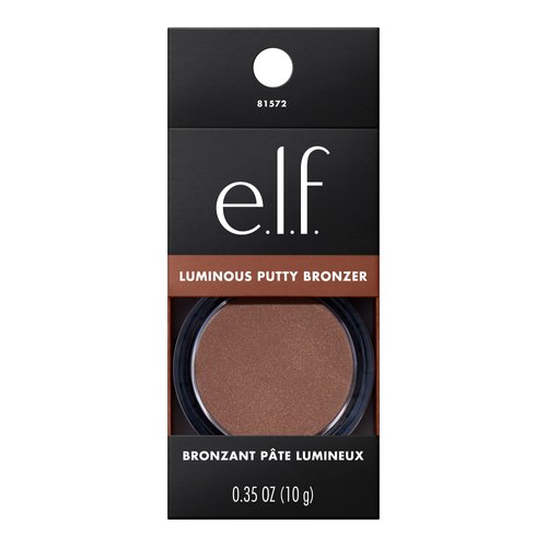 e.l.f. Luminous Putty Bronzer, Lightweight Putty-to-Powder Bronzer For A Radiant, Glowing Finish, Highly Pigmented, Vegan & Cruelty-Free, Get Glowing