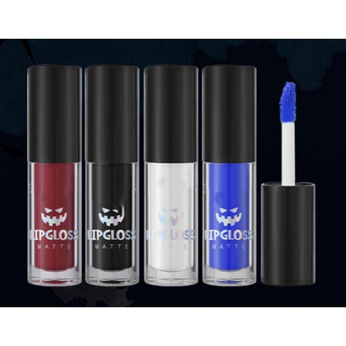 MAEPEOR Matte Liquid Lipstick Set 4PCS Velvety Halloween Lipstick Kit Long-Lasting Wear Non-Stick Cup Lip Gloss Lipstick Set (Set 0401)