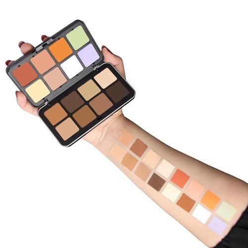 Joyeee Color Correcting Concealer Palette, Contouring Foundation Creamy Contour Multi-Palette with 8 Makeup Brush Set for Foundation Powder Concealers Eyeshadows Blush Makeup, Vegan, Cruelty Free