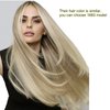 DIYOMO Microlink Hair Extensions - Human Hair,#F760 Highlight Golden Blonde Micro link Hair Extensions Human Hair 14inch microlink hair extensions,microlink hair 30G/Pack