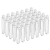 Joyclub 50pcs 12x100mm(8ml) Clear Plastic Test Tubes with Caps for Scientific Experiments, Halloween, Christmas, Scientific Themed Kids Birthday Party Supplies, Decorate The House, Candy Storage