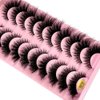 HBZGTLAD New 10 Pairs Natural Thick False Eyelashes Fake Lashes Long Makeup 3d Mink Lashes Extension Eyelash Mink Eyelashes for Beauty (M75)