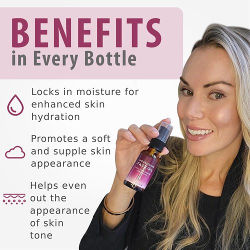 FORMULAB Face Oil, Rosehip Oil for Face, Hydrating Face Oil for Women and Men, Glow Skin Oil, Facial Oil for Dry Skin, Jojoba Oil for Face, Hydrating Brightening Oil 1oz