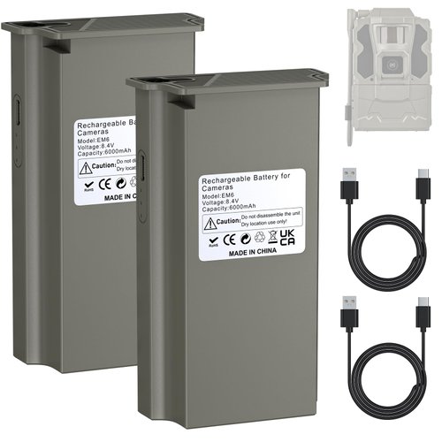 Quirkygame 2 Pack Reveal Hunting Camera Battery Pack - Compatible with Game Trail Hunting Camera X, X Pro,Pro 3.0, X Gen 2.0,X Gen 3.0,XB,SK Models - Convenient Rechargeable Lithium Battery Pack