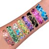 Moon Glitter Holographic Glitter Shapes 100% Cosmetic Glitter for Face, Body, Nails, Hair and Lips - 0.10oz - Silver