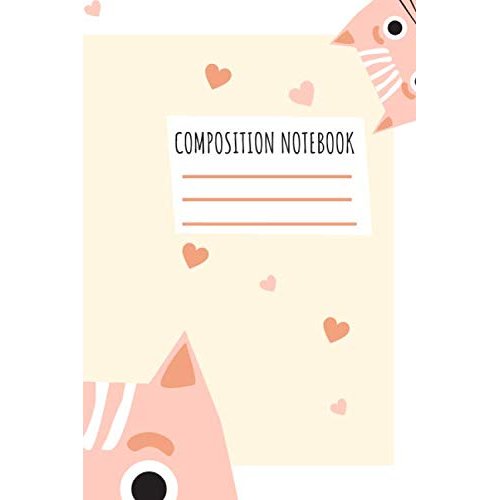 Composition Notebook: Cute cats notebook for kids with 55+ Pages of 6"x9" white Paper
