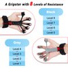 Grip Strength Trainer,Gripster, 4 Pcs Hand Gripper Strengthener, 8-Gear Strength Adjustment, Used to Exercise Finger Strength, Flexibility and Physical Recovery of Hands.