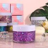Boko 1.76oz Body Glitter Gel, Laser Silver Liquid Glitter for Face Hair and Body Makeup, Chunky Glitter for Halloween Christmas Rave Accessories and Mermaid Costume - Shining Galaxy