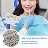 168 Pieces False Teeth Dental Complete Acrylic Resin Denture Teeth, 6 Sets Whole Teeth Synthetic Polymer Denture Tooth, 23 Shade A2 Upper + Lower Dental Materials for Replacement, DIY, or Halloween