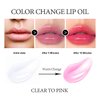 Magic Color Changing Plumping Lip Oil, Hydrating Lip Gloss Tinted Lip Balm Lip Care Transparent Toot Lip Oil, Long Lasting Nourishing Lip Glow Oil Non-sticky Big Brush Clear Primer Lip Tint