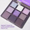 ORANOT 9Colors Purple Smokey Eye Shadow Palette Makeup,Highly Pigmented Eyeshadow Palette Dark Black Purple,Lavender Mauve Dark Purple Eyeshadow Long Lasting Waterproof Hypoallergenic Purple Makeup
