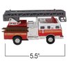ArtCreativity 5.5 Inch Toy Fire Trucks - Set of 2 - Pull Back Firetruck Toy Cars for Boys and Girls - Includes Metal Ladder Truck and Fire Engine - Best Birthday Gift for Kids, Toddlers