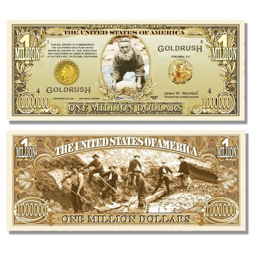 50 Gold Rush Million Dollar Bills with Bonus “Thanks a Million” Gift Card Set