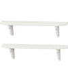 2Pcs White Dollhouse Wall Shelf,1:12 Scale Miniature Dollhouse Accessories,Doll House Storage Wall Shelf for Kitchen Scene Dollhouse Décor Accessories