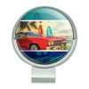 GRAPHICS & MORE Red Classic Muscle Car Beach with Surf Boards Golf Hat Clip with Magnetic Ball Marker