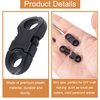HINZIC 48pcs Black Paracord Bracelets 6mm Mini Safety Breakaway Buckles, Side Release Plastic Buckle for Paracord Bracelet Clasp Anklet Braided Necklace Cameras Strap Rings Accessories