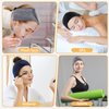 SINLAND Spa Headband for Women Ultra Soft Adjustable Makeup Hair Band with Magic Tape, Stretch Head Wrap for Bath, Shower, Facial Mask, Yoga