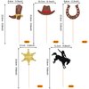 10 Pack Cowboy Centerpieces for Tables Glitte Western Party Decorations, Rodeo Theme Party Table Decorations, Cowboy Theme Party Decorations for Wild West Party Decorations Table Toppers