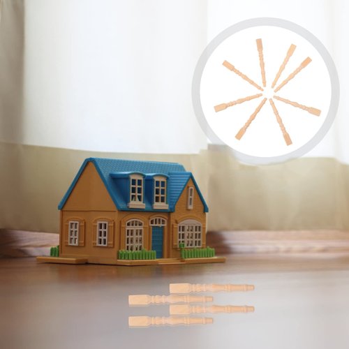 Toyvian Miniature Wooden Furniture Table Legs: 6pcs Dollhouse Mini Furniture Dining Table Legs Fairy Garden Furniture Ornaments Dollhouse Accessories