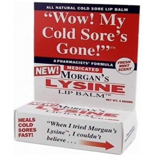 Morgans Lysine Lip Balm Medicated, 0.14 OZ (PACK OF 6) by Morgans