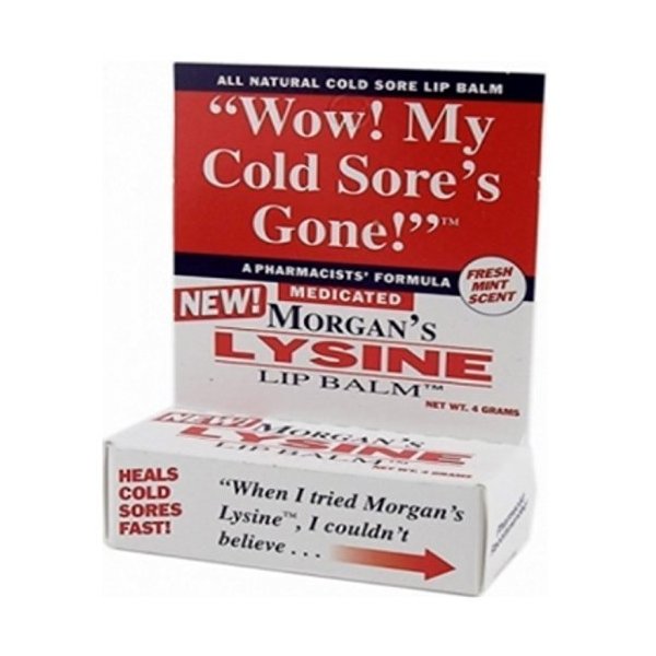Morgans Lysine Lip Balm Medicated, 0.14 OZ (PACK OF 6) by Morgans