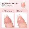 GAOY French Gel Nail Tips, 240Pcs Press on Nails Clear Light Pink Short Square Gel X Nail Tips, Pre-applied Tip Primer and Base Coat Cover, 15 Sizes Pre-filed Fake Nail Tips for Nail Extension