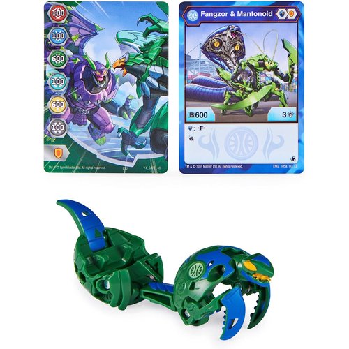 Bakugan Legends 2023 Fangzor x Mantonoid 2-inch Core Collectible Figure and Trading Cards