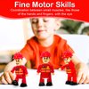 FUNERICA Toy Figures & Playsets - Fireman Action Figures for Kids - Firefighter Figurines - Little People Figures for Play, Fire Trucks, Fire Station Playsets - Mini People Community Helpers (4-Pack)