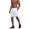G Gradual Men's 7" Workout Running Shorts Quick Dry Lightweight Gym Shorts with Zip Pockets (White Medium)