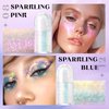 HOSAILY 2 Colors Roll-on Body Glitter Gel, Holographic Glitter Gel Under Light for Body, Hair, Face, Body Shimmer Hair Glitter Gel for Rave Accessories Christmas New Year Halloween Makeup (8+12)