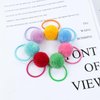 inSowni 30 Pieces/15 Pairs Cute Hair Ties with 3cm/1.2" Pompom Ball Rubber Bands Pigtail Ponytail Holders Hair Scrunchies for Baby Girls Infants Toddlers Kids Teens Thin Hair