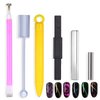 SILPECWEE 6Pcs Nail Magnet 3d Cat Eye Magnet for Nails Dual-Ended Magnetic Stand Nail Polish Pens Nail Design Tools Nail Art Accessories for DIY& Salon