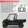 Front Brake Shoes Springs Pins Left&Right for Kawasaki Mule 3000 3010 3020 4000 4010 KAF620 KAF950 Diesel 2001-2021