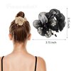 Framendino, 4 Pack Mesh Flower Elastic Scrunchies Flower Leaf Elastic Hair Ties Ponytail Holders Hair Scrunchies Hair Rubber Bands Ropes Hair Accessories