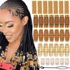 VENOFEN 36PCS Hair Beads for Braids Wooden Beads for Hair Dreadlock Loc Jewelry Long Tube Beads for Hair Multi Style Wood Beads Hair Decoration Braid Accessories for Women and Men
